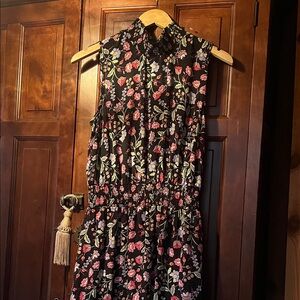 NANETTE LEPORE NWOT Floral Sleeveless Black Dress Size. 10.